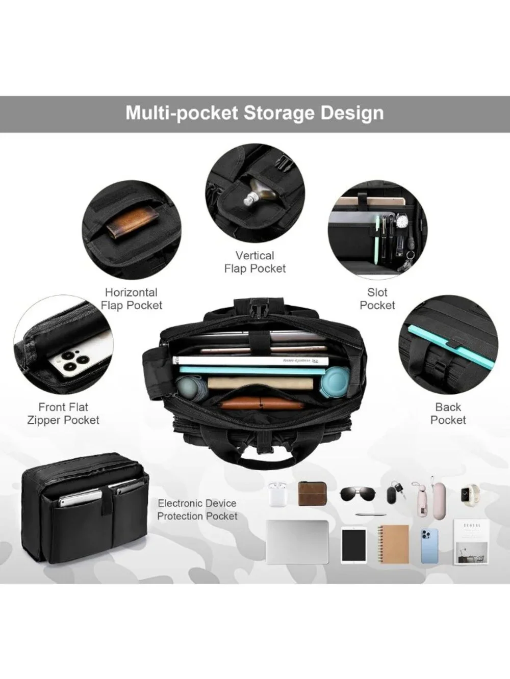 Versatile Tactical Messenger Bag | Military Briefcase for Laptops 14